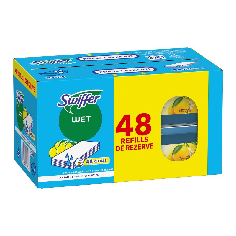 Swiffer Šlavimo mašina mitras salvetes 48gab (8006530163071)