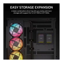 CORSAIR 2800X RS-R ARGB Micro-ATX Housing Black CORSAIR 2800X RS-R ARGB Micro-ATX Housing Black