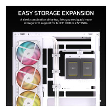CORSAIR 2800X RS-R ARGB Micro-ATX Housing White CORSAIR 2800X RS-R ARGB Micro-ATX Housing White