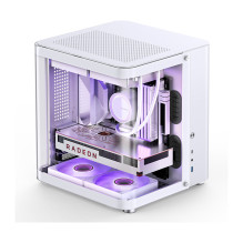 Jonsbo TK-1 2.0 Micro-ATX Korpusas, Tempered Glass - baltas