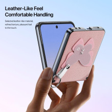 DUX DUCIS dėklas LUVY, skirtas SAMSUNG Z FLIP 7, rožinis