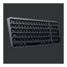 Satechi Aliuminio BT Backlit Tastatur, Space Grau, Bluetooth, Deutsch, ST-ACBKM-DE