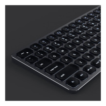 Satechi Aliuminio BT Backlit Tastatur, Space Grau, Bluetooth, Deutsch, ST-ACBKM-DE