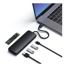 Satechi USB-C Multiport Adapter with SSD Enclosure, Black, ST-UCHSEK Satechi USB-C Multiport Adapter with SSD Enclosure, Black, ST-UCHSEK