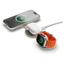 „OntheGo“ belaidis įkroviklis su QI2, smėlis, trys viename, 15W, ST-QTG31W „OntheGo“ belaidis įkroviklis su QI2, smėlis, trys viename, 15W, ST-QTG31W