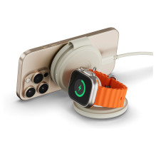 „OntheGo“ belaidis įkroviklis su QI2, smėlis, trys viename, 15W, ST-QTG31W „OntheGo“ belaidis įkroviklis su QI2, smėlis, trys viename, 15W, ST-QTG31W