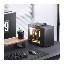 Jonsbo C6 MAX PC Case, Mini Case, Micro-ATX, Tempered Glass - black