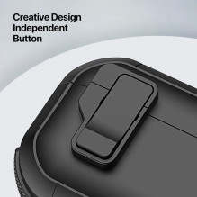 Ausinių dėklas Dux Ducis PECP, skirtas AirPods 4 ausinėms, TPU+PC, juodas Ausinių dėklas Dux Ducis PECP, skirtas AirPods 4 ausinėms, TPU+PC, juodas