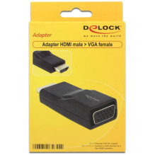 DELOCK Adapter HDMI-A Stecker VGA Buchse Premium
