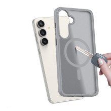 DUX DUCIS dėklas YIND, suderinamas su „MagSafe“, skirtas SAMSUNG S25 FE, pilkas DUX DUCIS dėklas YIND, suderinamas su „MagSafe“, skirtas SAMSUNG S25 FE, pilkas