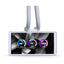 K PHANTEKS Glacier One 360M25 LCD AiO water cooling, 6-Zoll-Display - 360mm, white K PHANTEKS Glacier One 360M25 LCD AiO water cooling, 6-Zoll-Display - 360mm, white