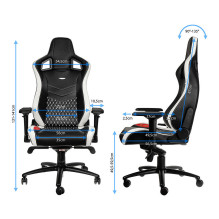 noblechairs EPIC Echtleder Gaming Stuhl – schwarz / weiß / rot
