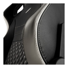 noblechairs EPIC Echtleder Gaming Stuhl – schwarz / weiß / rot