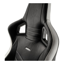 noblechairs EPIC Echtleder Gaming Stuhl – schwarz / weiß / rot
