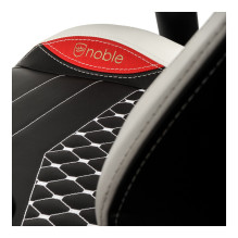 noblechairs EPIC Echtleder Gaming Stuhl – schwarz / weiß / rot