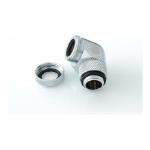 Bitspower Multi-Link Adapter 90 Degree Connection G1 / 4 Inch Male to 12mm Female Hard Tube - Rotatable, Silver