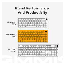 Glorious GMMK 3 Pro 75 % Custom Gaming-Tastatur - Barebone, ANSI-Layout, schwarz Glorious GMMK 3 Pro 75 % Custom Gaming-Tastatur - Barebone, ANSI-Layout, schwarz