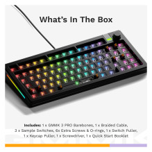 Glorious GMMK 3 Pro 75 % Custom Gaming-Tastatur - Barebone, ANSI-Layout, schwarz Glorious GMMK 3 Pro 75 % Custom Gaming-Tastatur - Barebone, ANSI-Layout, schwarz