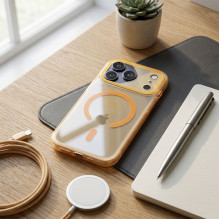 Dėklas, skirtas iPhone 17 PRO Aurora compatible su „MagSafe“ (oranžinis) Dėklas, skirtas iPhone 17 PRO Aurora compatible su „MagSafe“ (oranžinis)