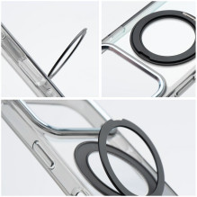 Case for iPhone 14 PRO Frame Circle Stand compatible with MagSafe black