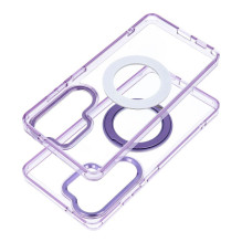 „Samsung A37 Frame Circle“ dėklas, suderinamas su „MagSafe“, violetinis