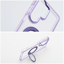 Case for Samsung A37 Frame Circle Stand compatible with MagSafe purple