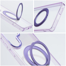 Case for Samsung A37 Frame Circle Stand compatible with MagSafe purple