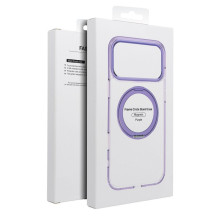 Case for Samsung A37 Frame Circle Stand compatible with MagSafe purple