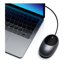Satechi C1 USB-C Maus, Space Grau, Kabelgebunden, ST-AWUCMM Satechi C1 USB-C Maus, Space Grau, Kabelgebunden, ST-AWUCMM