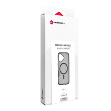 „iPhone 17 Forcell F-Protect BumperX Premium“ dėklas, suderinamas su „MagSafe“, juodas „iPhone 17 Forcell F-Protect BumperX Premium“ dėklas, suderinamas su „MagSafe“, juodas