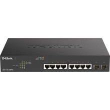 Komutatorius DGS-1100-10MPV2 8 prievadų gigabito PoE+ su 2 SFP lizdais