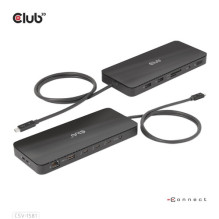 USB HUB Club 3D Club3D Thunderbolt4 11-in-1 HUB 3xThunderbolt / 3xUSB St / Bu mažmeninė prekyba