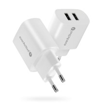 Įkroviklis 2 x USB 2.4A baltas Įkroviklis 2 x USB 2.4A baltas