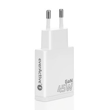 Įkroviklis GaN 2x USB-C Quick Įkrovimas 3.0 45W PD baltas