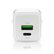Įkroviklis 1 x USB, 1 x USB-C Quick Įkrovimas 3.0 20W baltas