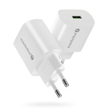 Įkroviklis 1x USB Quick Įkrovimas 3.0 18W baltas Įkroviklis 1x USB Quick Įkrovimas 3.0 18W baltas