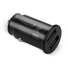 Automobilinis įkroviklis 2 x USB 12W juodas + laidas USB-C 1m Automobilinis įkroviklis 2 x USB 12W juodas + laidas USB-C 1m