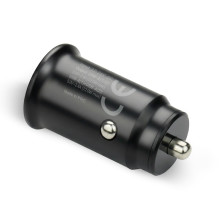 Automobilinis įkroviklis 2 x USB 12W juodas + laidas USB-C 1m Automobilinis įkroviklis 2 x USB 12W juodas + laidas USB-C 1m