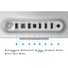 Samsung G81SF computer monitor 81.3 cm (32") 3840 x 2160 pixels 4K Ultra HD OLED Silver