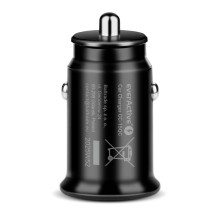 Automobilinis įkroviklis 1 x USB QC3.0 18W juodas + laidas USB-C 1m Automobilinis įkroviklis 1 x USB QC3.0 18W juodas + laidas USB-C 1m