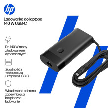 HP 140 W USB-C nešiojamojo kompiuterio įkroviklis HP 140 W USB-C nešiojamojo kompiuterio įkroviklis