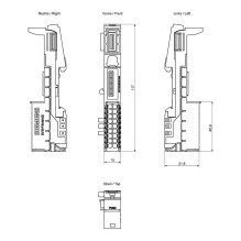 Siemens 6ES7193-6BP00-0DA0 elektros gnybtai Siemens 6ES7193-6BP00-0DA0 elektros gnybtai