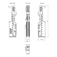 Siemens 6ES7193-6BP40-0BA1 elektros gnybtai Siemens 6ES7193-6BP40-0BA1 elektros gnybtai