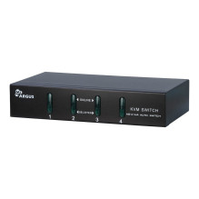 Inter-Tech KVM Switch AS-41UA VGA, 4 Port, Metall V2 Inter-Tech KVM Switch AS-41UA VGA, 4 Port, Metall V2