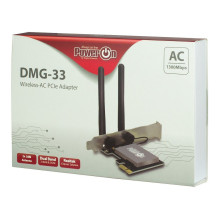Inter-Tech Wi-Fi 5 PCIe Adapter DMG-33 3dBi Antenne 1300Mbps retail