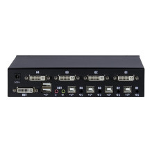 Inter-Tech KVM Switch AS-41DA DVI, 4 Port, Metall
