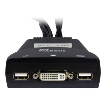Inter-Tech KVM Switch LS-21DA DVI, 2 Port, Kunststoff