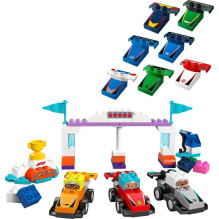 LEGO DUPLO 10445 F1 komandos lenktyniniai automobiliai ir vairuotojai