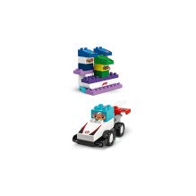 LEGO DUPLO 10445 F1 komandos lenktyniniai automobiliai ir vairuotojai