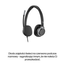 HP Poly Mission 625 Stereo USB Wired Headset HP Poly Mission 625 Stereo USB Wired Headset